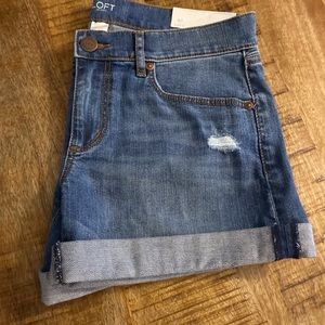 Loft denim roll short